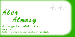 alex almasy business card
